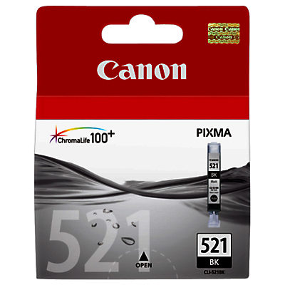 Canon PIXMA CLI-521BK Inkjet Cartridge, Black Canon PIXMA CLI-521BK Inkjet Cartridge, Black